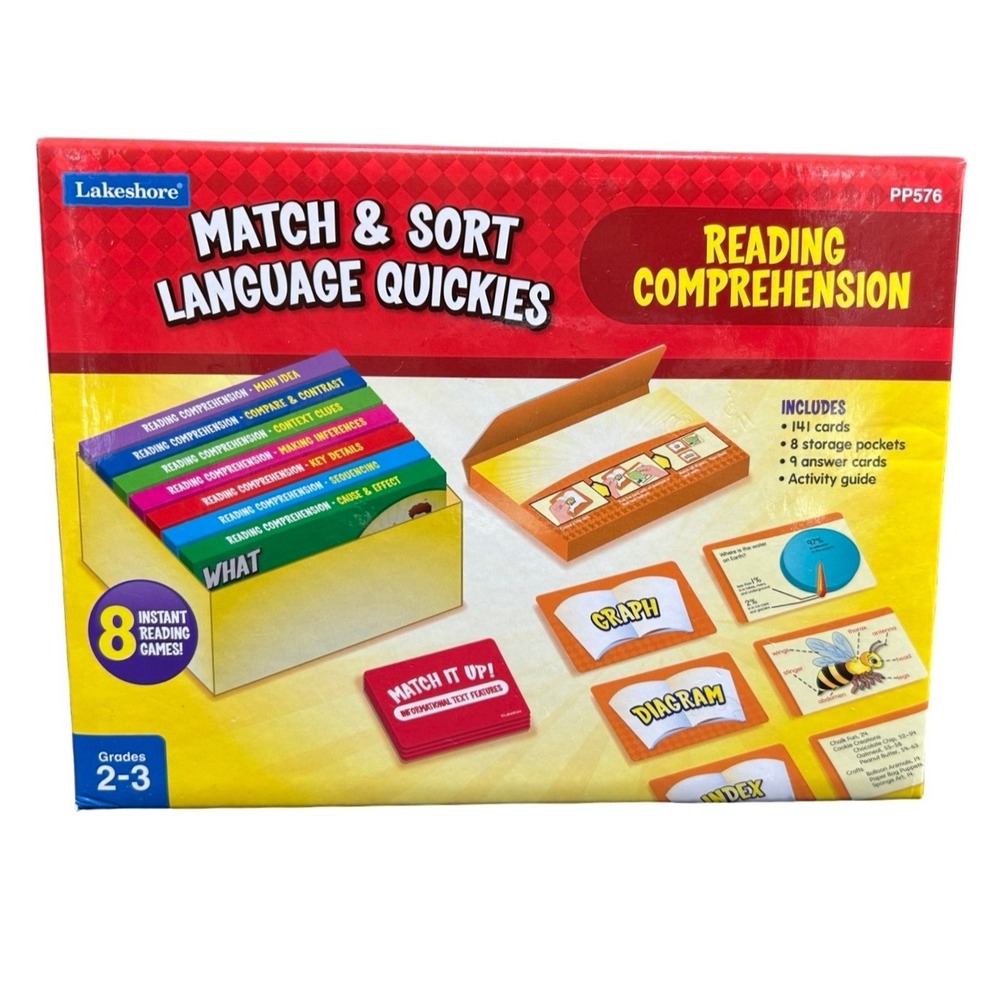 Lakeshore Match & Sort Language Quickies Reading Comprehension Grades 2-3 PP576